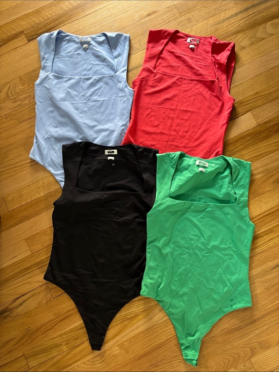 Aritzia Tops - Aritzia NWOT Contour Esteem 4 Squareneck Bodysuits - Blue, Black, Green, Red
